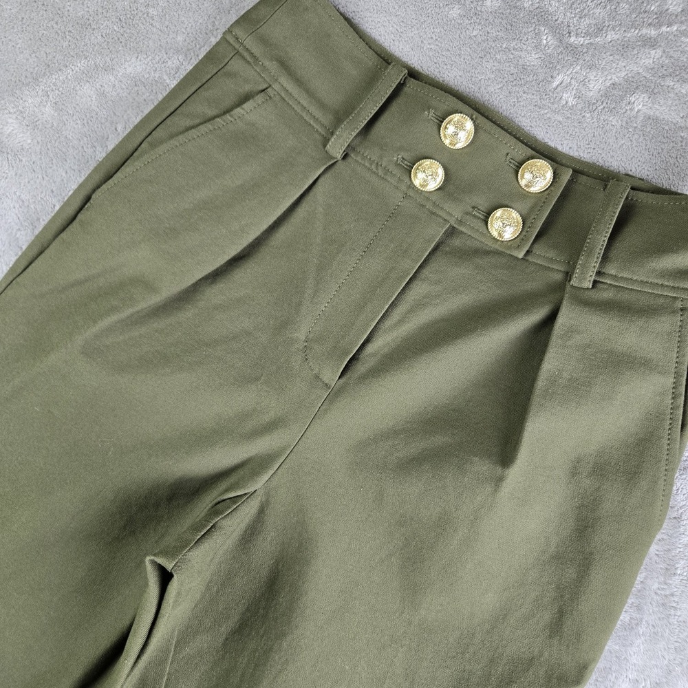 10 Crosby Derek Lam Olive Green High-Waist Pants